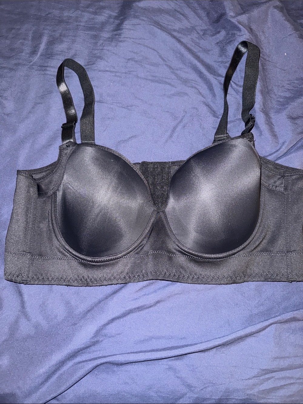 Black Full Coverage Support Bra Size
